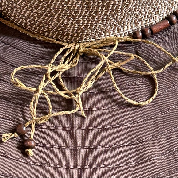 Rima Beach World Straw and Brown Grosgrain Ribbon Sunhat Designed in St.Maarten - Picture 9 of 14